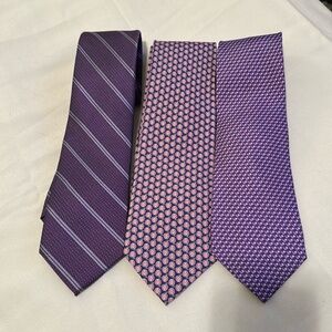 Set of three purple Jos A Banks Ties